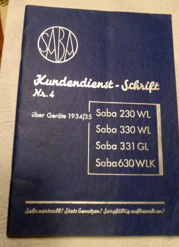 Saba kundendienst 1933 1935 - saba,